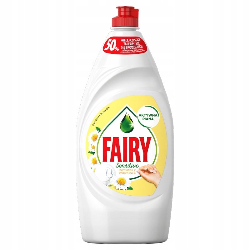 Fairy Płyn do Naczyń 900ml Sensitive Rumianek z Wit. E