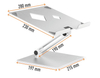 Regulowany uchwyt aluminiowy do laptopa RISE / Durable