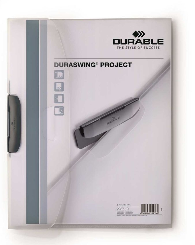 Skoroszyt A4 PP 3-Częściowy Duraswing Project Przezroczysty /Durable 228719