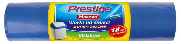 Worki Na Śmieci LDPE 60L A'20 Niebieskie Mocne Prestige /Master