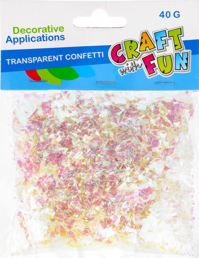 Konfetti Transparentne 40g /Craft With Fun 414082