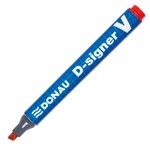 Marker Permanentny Donau D-Signer V Ścięty Czerwony