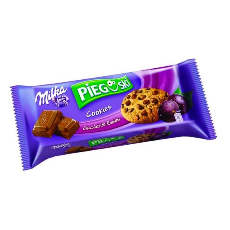 Ciastka Pieguski Milka 135g Czekoladowe Z Rodzynkami