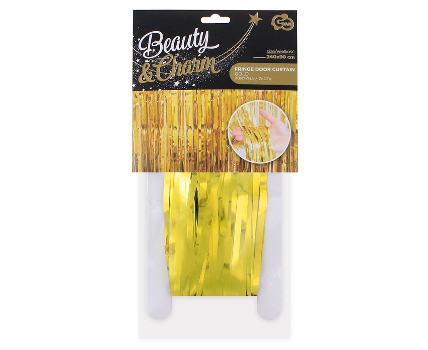 Kurtyna dekoracyjna  B&C złota, 90x240 cm /GoDan