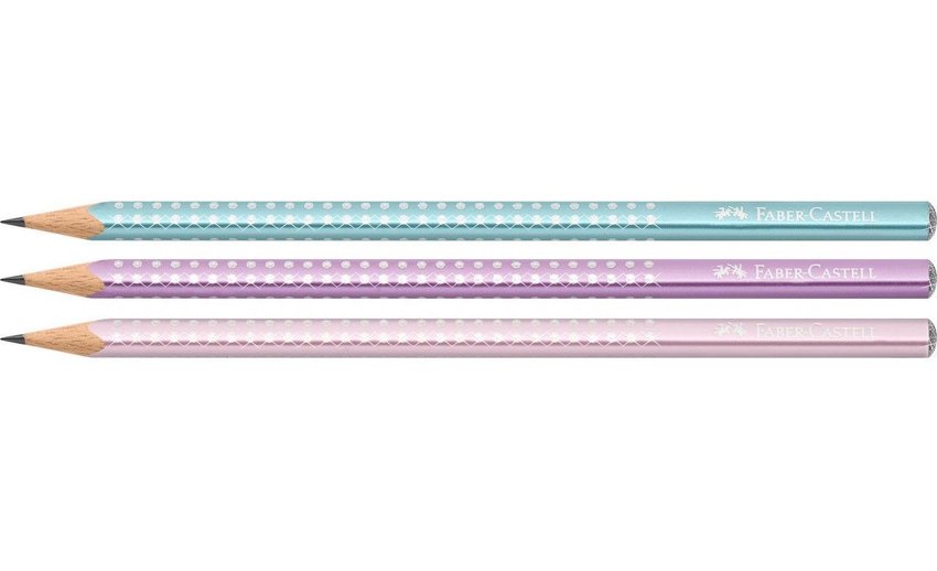 Ołówek Sparkle Pearly Cosmic  3X48 Kol. (Rose Metallic, Ocean Metallic, Violet Metallic) Display Faber-Castell