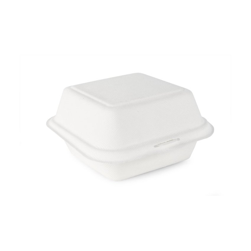 Pojemnik z Trzciny Cukrowej Menubox Hamburger 15x15cm A'50 /LoveNature