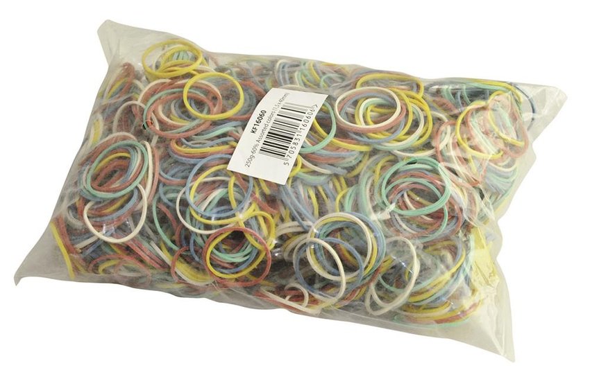 Gumki Recepturki 40mm 250g Mix Kolorów / Q-Connect