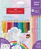 Kredki Grip 2001 Edycja Unicorn 18 Kredek Grip + 6 Kredek Sparkle Pastelowych + Naklejki Faber-Castell