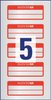 Etykiety Inwentaryzacyjne 2 Liniowe Avery 50x20 10/A4 A'5 Srebrno-Czerwone No.6911