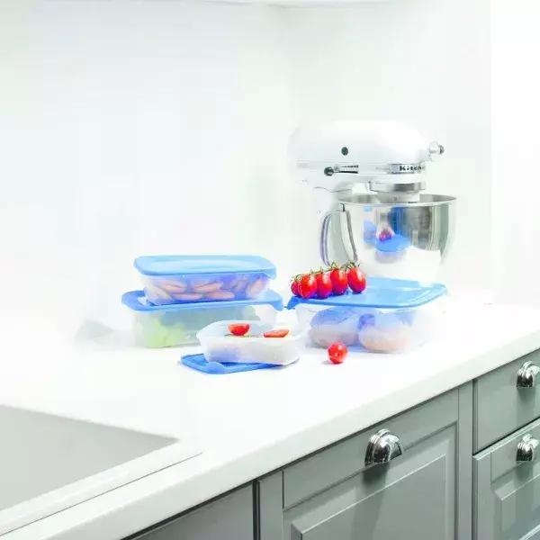 Pojemnik Na Żywność Prostokątny Fresh&Go 1L Niebieski Transparentny / Curver 182289