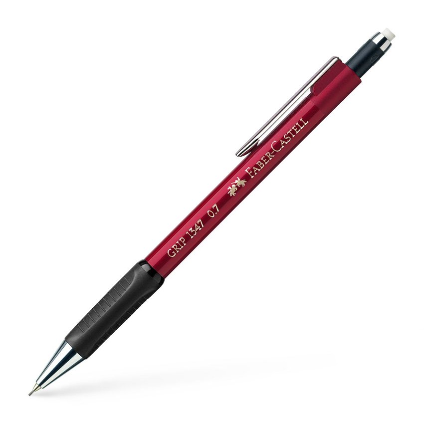 Ołówek Automatyczny Grip 1347 0,7Mm Czerwony Metaliczny Faber-Castell