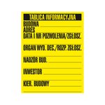 Znak TDC Budowlana Tablica Informacyjna  /TDC