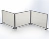 Osłona Ochronna Memobe, Pleksi Bezbarwne, Rama Aluminiowa, Metalowa Podstawa Z Regulacją Wysokości Srebrna 90X60 Cm