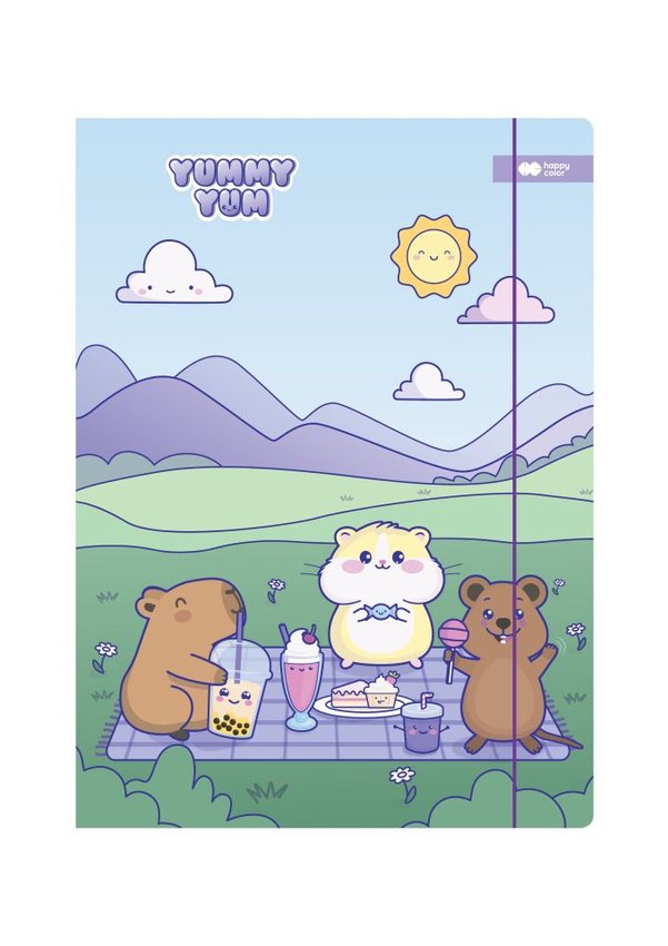 Teczka A4 z Gumką Kapibara Yummy Yum /Happy Color