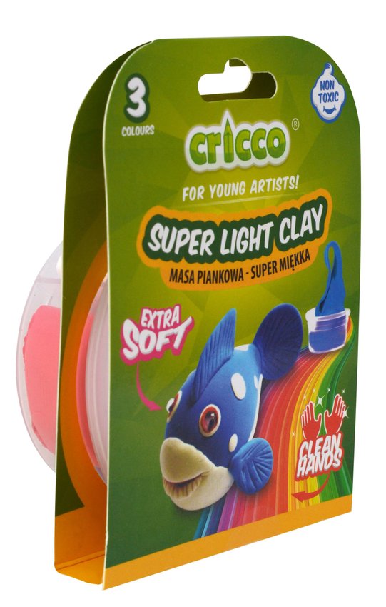 Masa Piankowa Cricco Zestaw Mini 30G, Panda, Rybka, Żółw