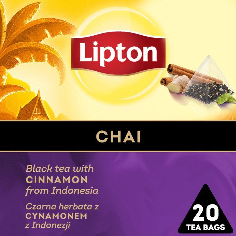 Herbata Lipton Piramidki Czarna Chai 20 Torebek