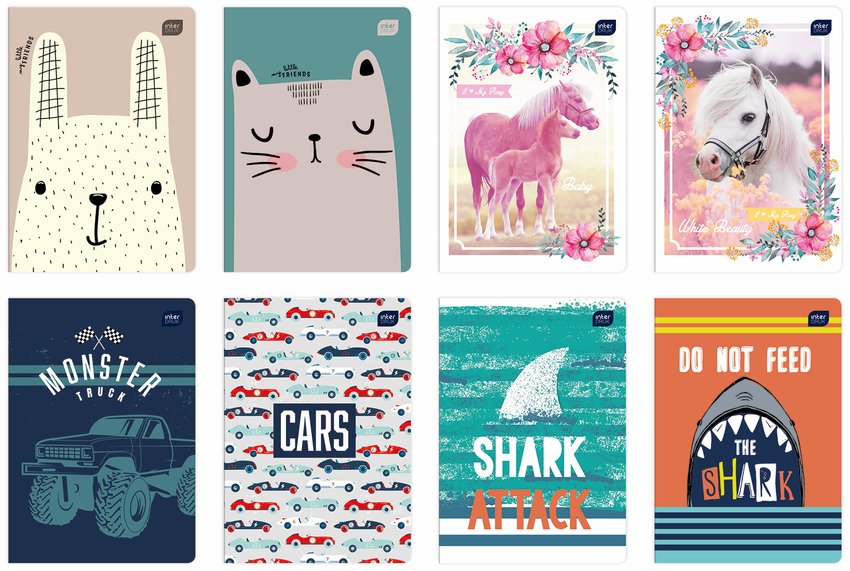 Zeszyt A5 16k Kratka Mix  / Interdruk