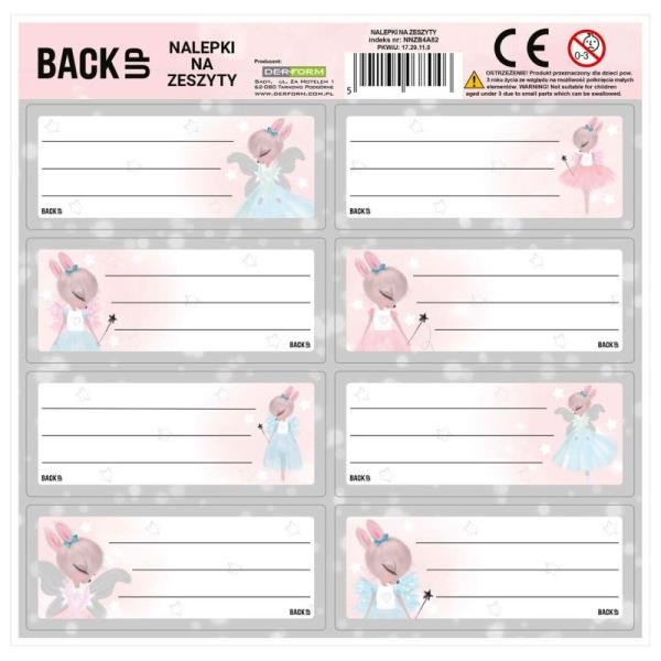 Naklejki Na Zeszyt 8szt. Backup A82 /Derform