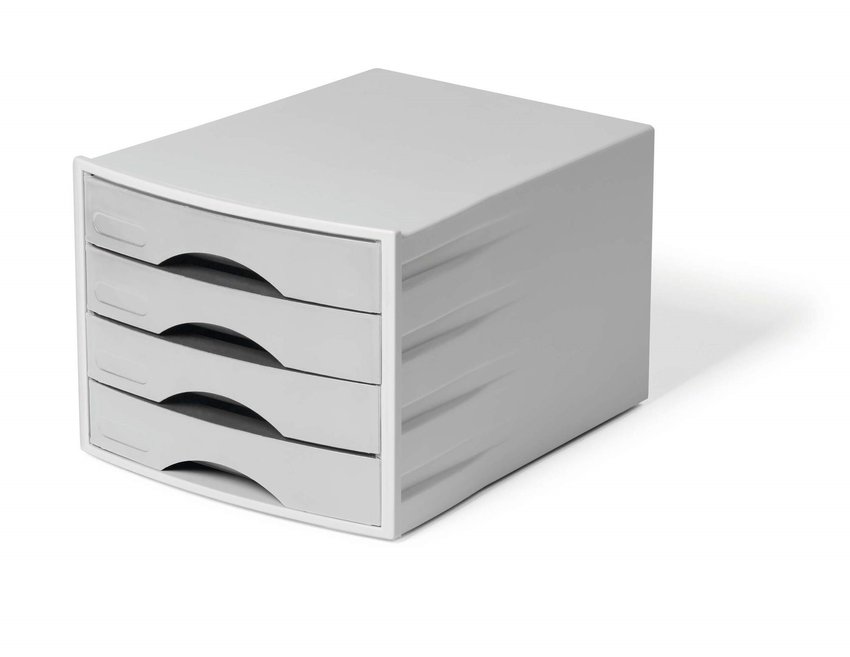 Pojemnik z 4 szufladkami ECO szaro/szary / Durable