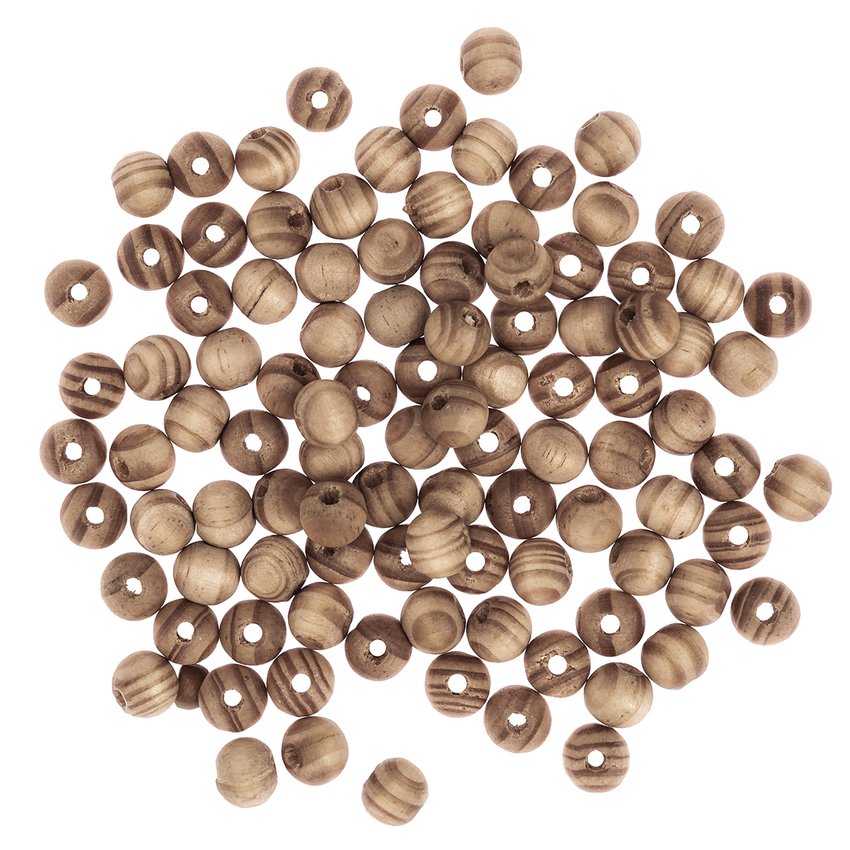 Koraliki Drewniane Kulki 10mm 100szt. Jasne Sosnowe / DpCraft
