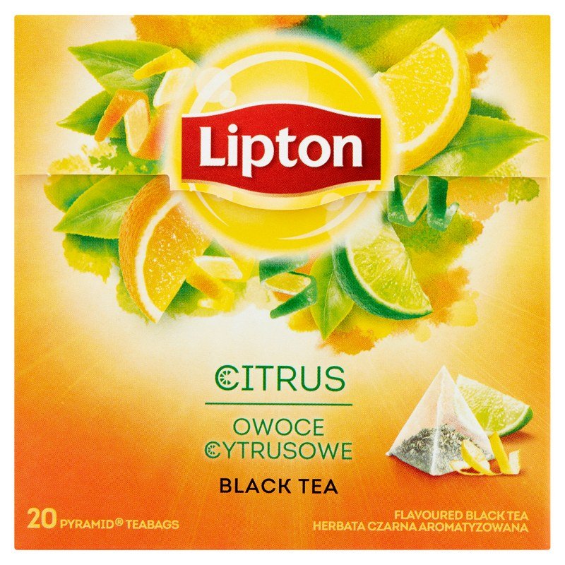 Herbata Lipton Piramidki 20 Torebek Owoce Cytrusowe