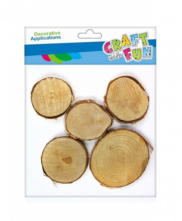 Ozdoba dekoracyjna drewniana Pień 7CM  /Craft With Fun 463957