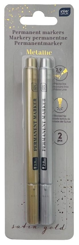 Markery metaliczne Silver/Gold 2szt