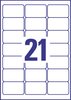 Etykiety Samoprzylepne Economy Europe100 by Avery 63,5x38,1 21/A4 A'100 No.ELA040