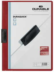 Skoroszyt Zaciskowy A4 PVC Duraquick Czerwony /Durable 227003