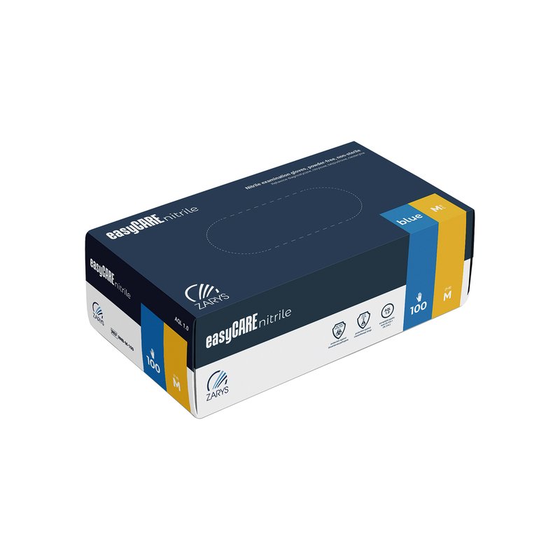Rękawice Nitrylowe Easycare 100 szt. Rozmiar M Niebieskie  /