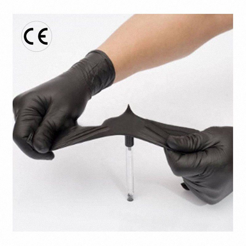 Rękawice Nitrylowe Bezpudrowe Czarne S 100szt. / Master