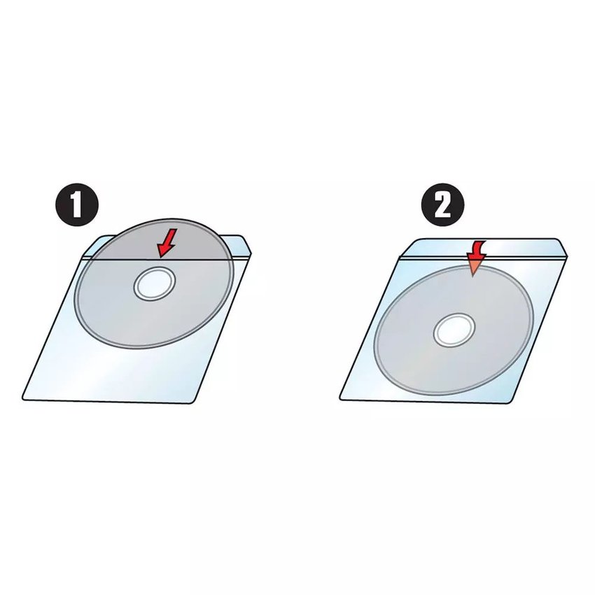 Kieszeń Djois X 3L 25 Szt. Na Cd/Dvd Z Klapką 125X128Mm