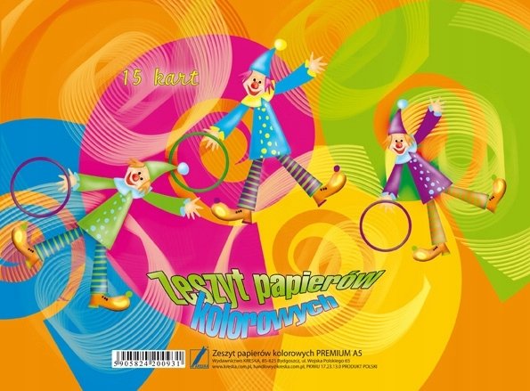 Zeszyt Papierów Kolorowych Premium A5 15k./Kreska