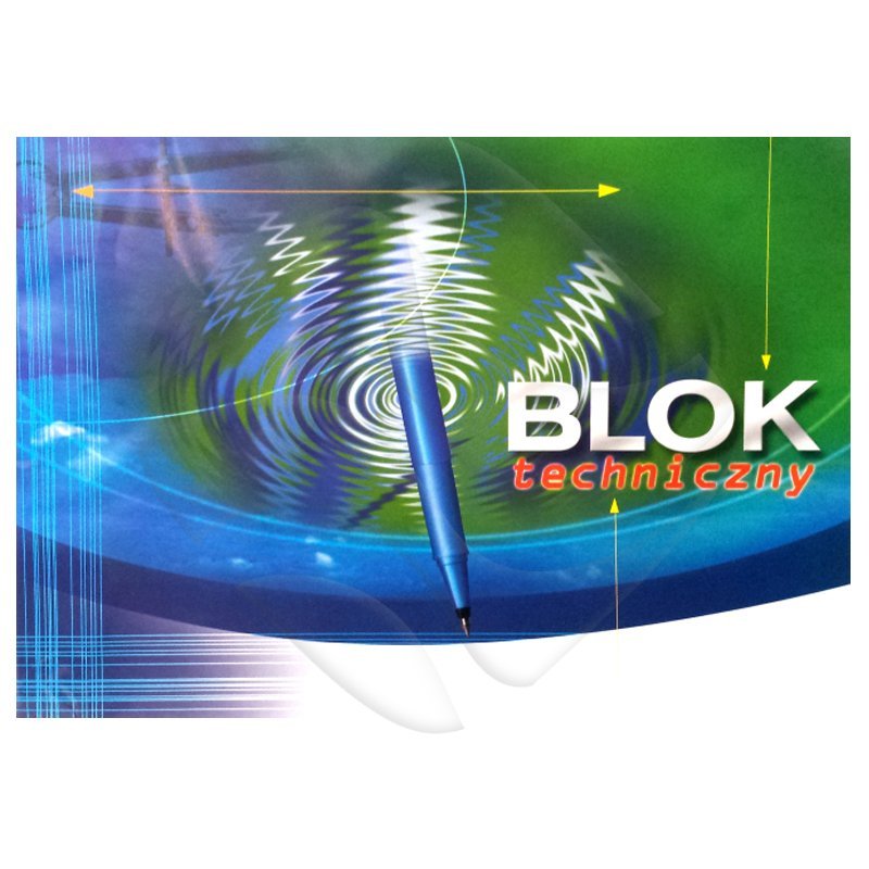 Blok Techniczny A4 10k Biały /Kreska