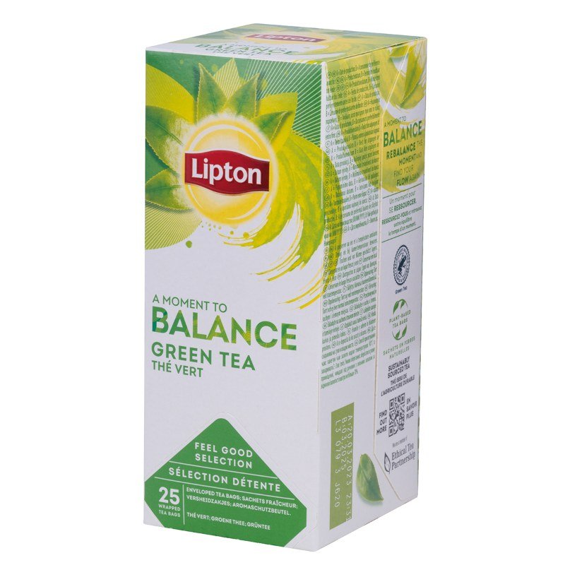 Herbata Lipton Balance Green Tea Pure 25 Torebek