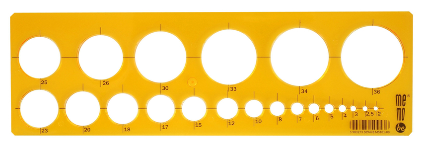 Szablon Do Kreślenia Okręgów Memobe Bypratel 2-36 Mm