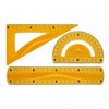 Komplet Geometryczny Tetis Elastyczny BL010-PK Pomarańczowy