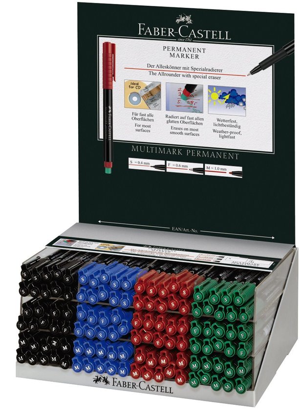 Multimark Ohp Permanentny Display 120Szt. Mix Kol. Faber-Castell