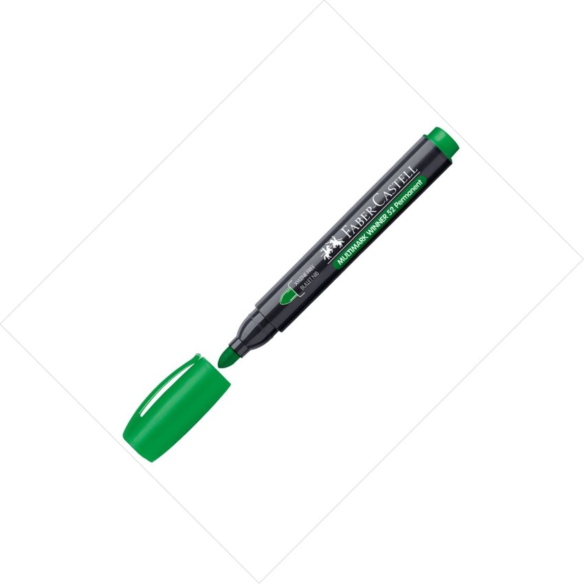 Marker Permanentny 52  Zielony Końcówka Okrągła Faber-Castell