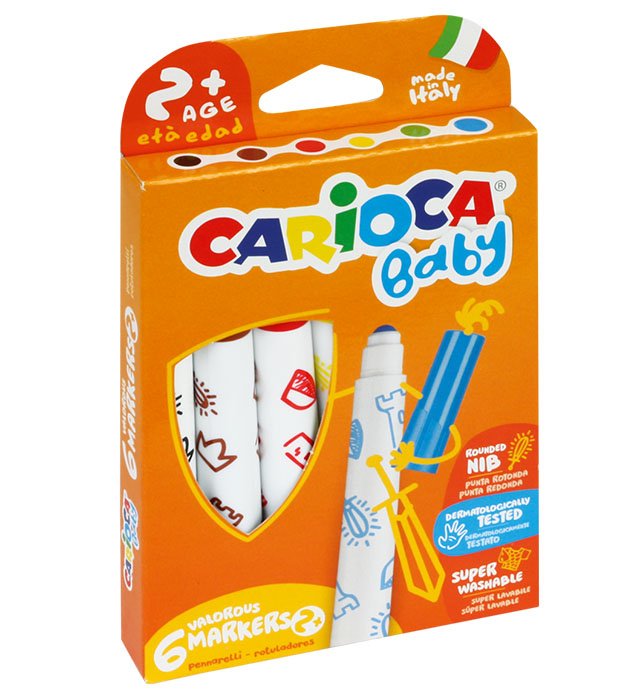 Pisaki CARIOCA Maxi Baby 6 kol. (43223/42813)