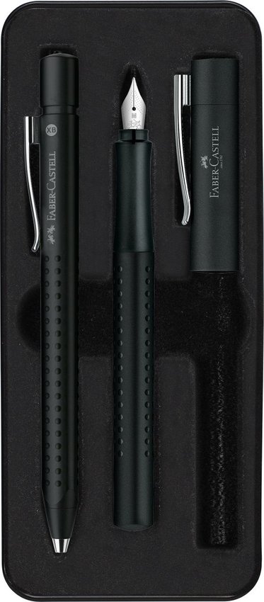 Zestaw Grip 2011 Pióro + Długopis Czarne Faber-Castell