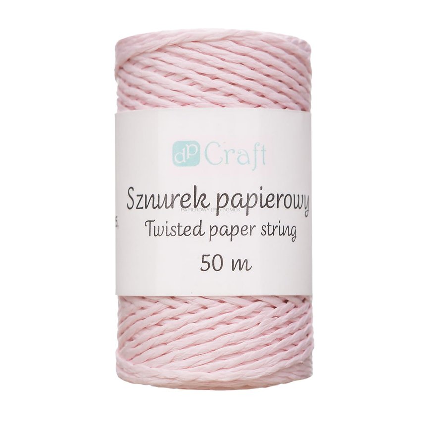 Sznurek Papierowy 50m [DPSZ-018] Różowy /DpCraft