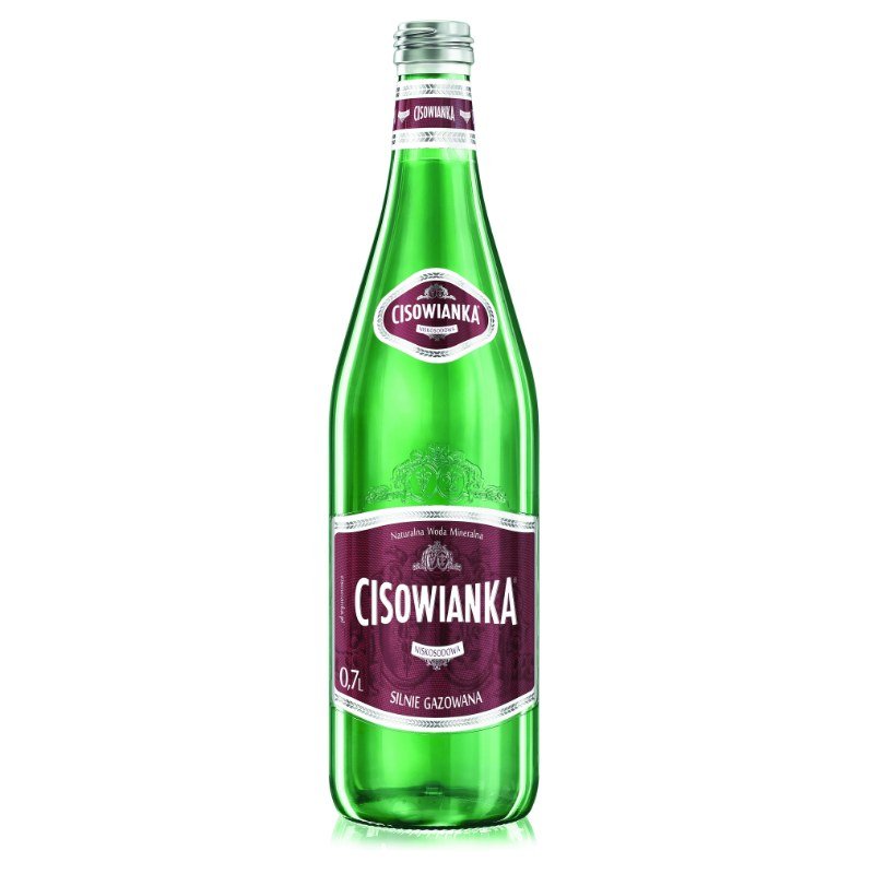Woda Cisowianka Silnie Gazowana Butelka Szklana 0,7L