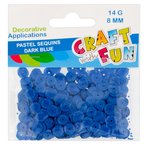 Cekiny pastelowe okrągłe 8 mm granat /Craft With Fun 439323