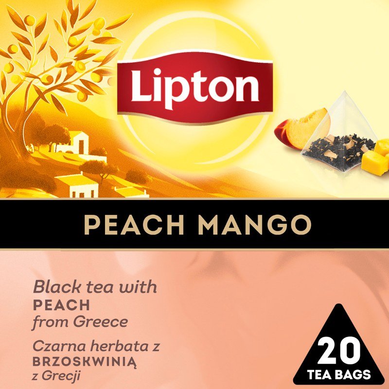 Herbata Lipton Piramidki Czarna Brzoskwinia Z Mango 20 Torebek