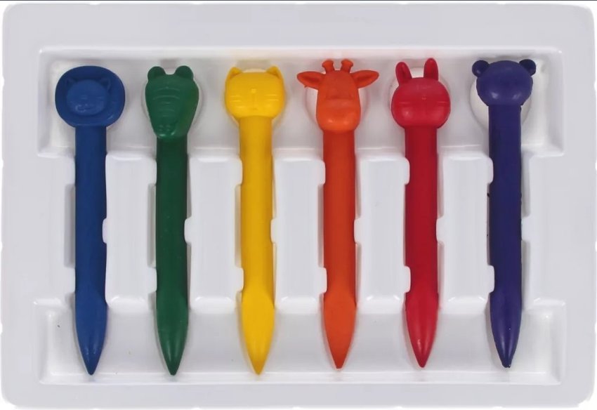 Kredki Woskowe 6k Zwierzaki  /Starpak