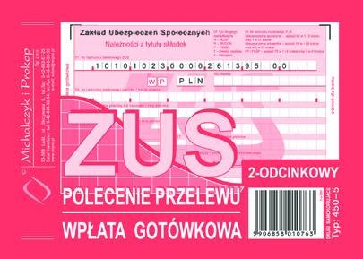 Polecenie Przel. ZUS A6 (2-odc.) 450-5 /MiP