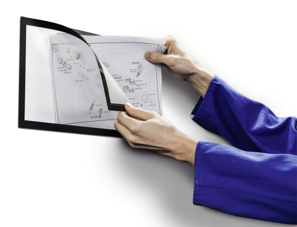 Uchylna Magnetyczna Ramka Informacyjna Duraframe Magnetic Plus A4 2szt. Czarna /Durable 498501