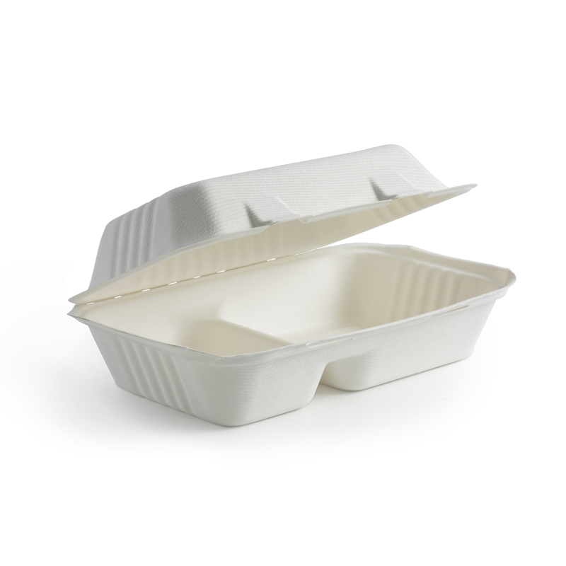 Pojemnik z Trzciny Cukrowej Menubox 2-dzielny 25x16cm A'50 /LoveNature