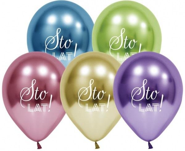 Balony Beauty&Charm Sto Lat (platynowe), 12"/ 5 szt.  /GoDan